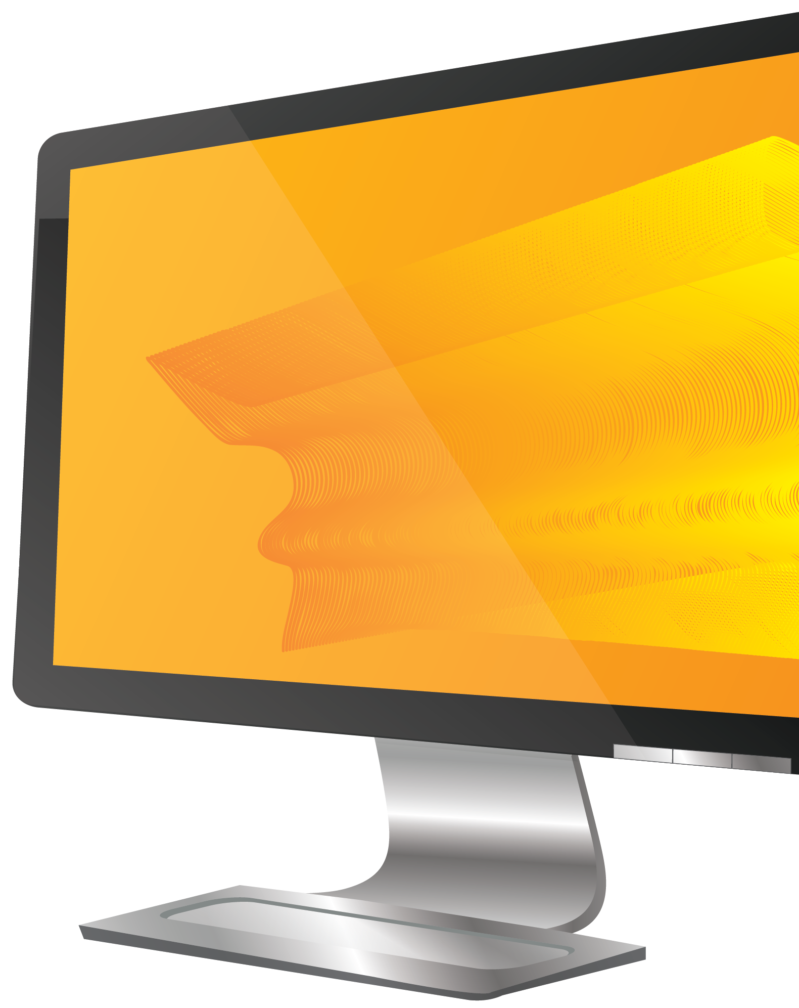 computer monitor screen orange